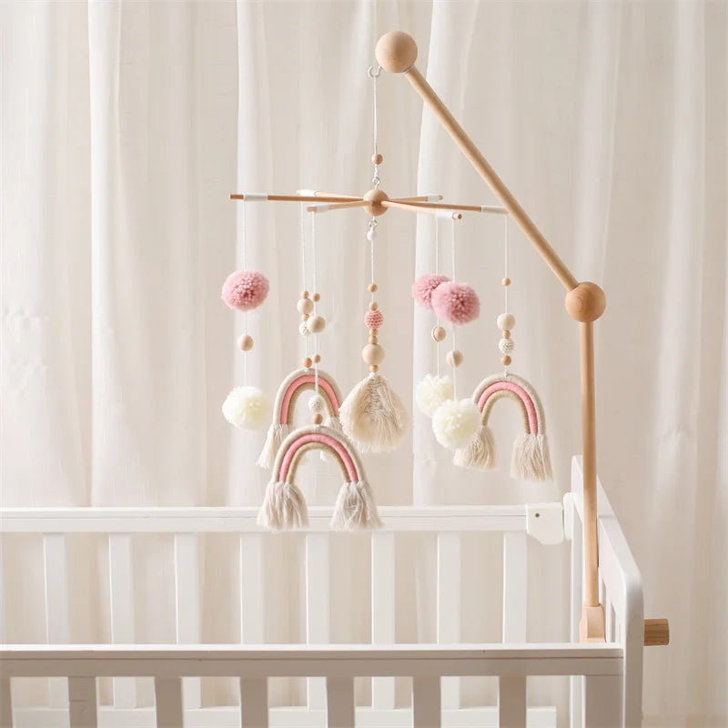 Mobile bébé Arc en Ciel Rose