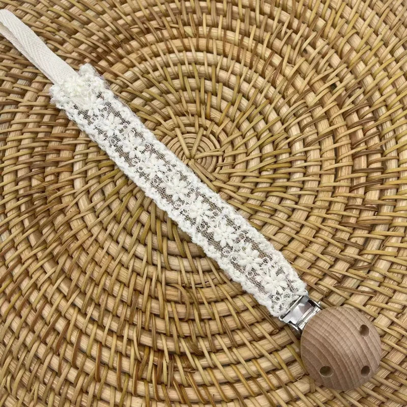 Attache Tétine Fille Petite Dentelle