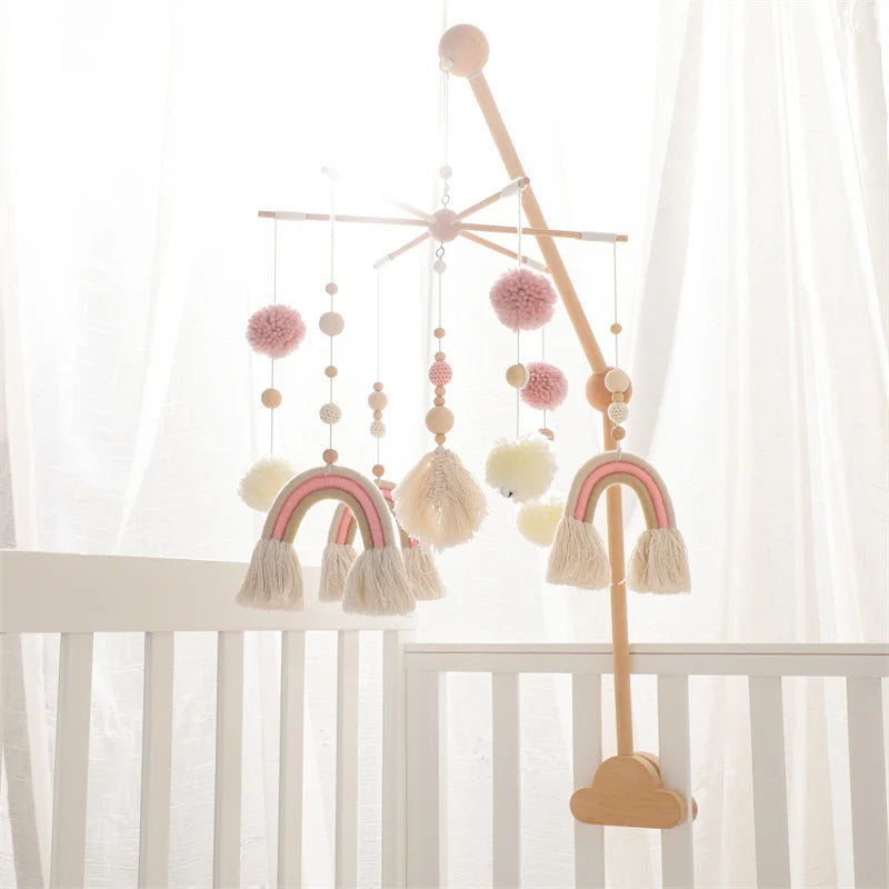 Mobile bébé Arc en Ciel Rose