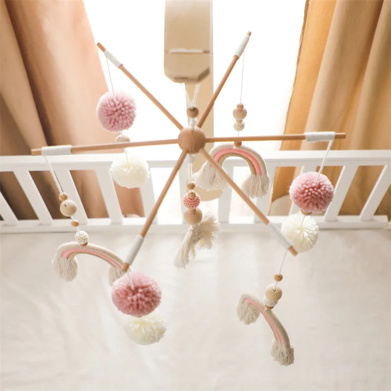 Mobile bébé Arc en Ciel Rose
