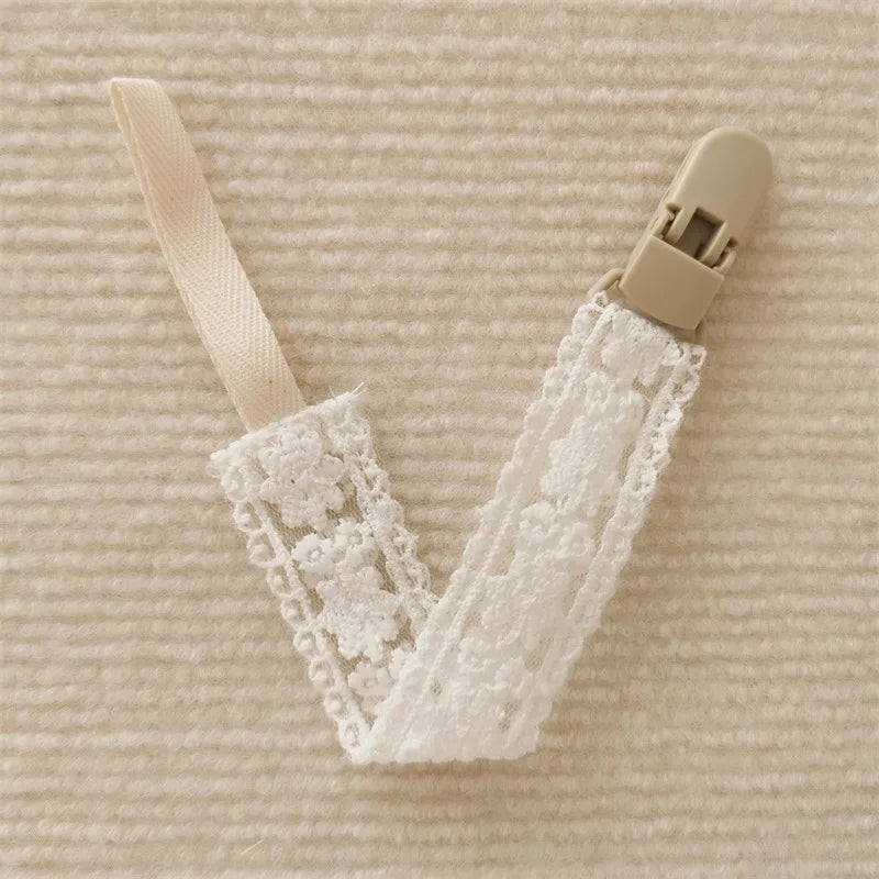 Attache Tétine Fille Petite Dentelle