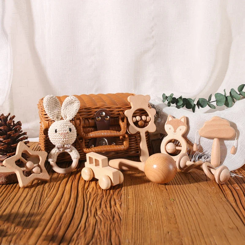 Coffret Jeu En Bois Bébé - Lapin - Jouet En bois bébé