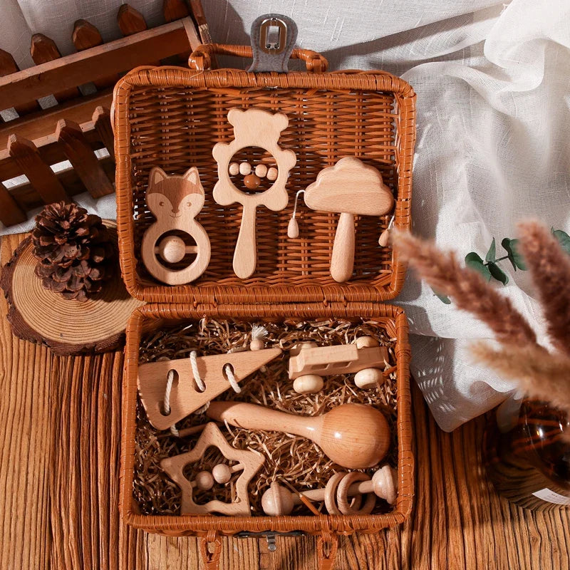 Coffret Jeu En Bois Bébé - Renard - Jouet En bois bébé