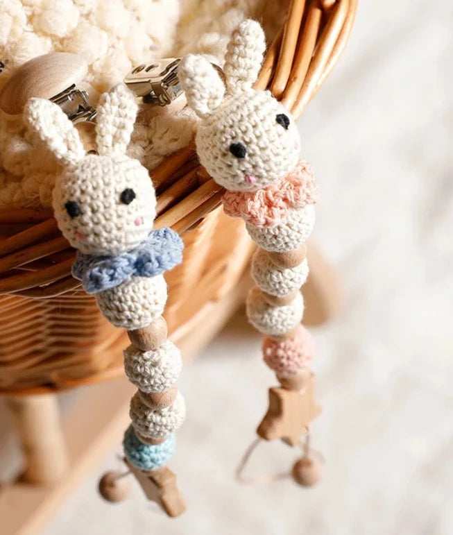 Attache Tétine Crochet Lapin