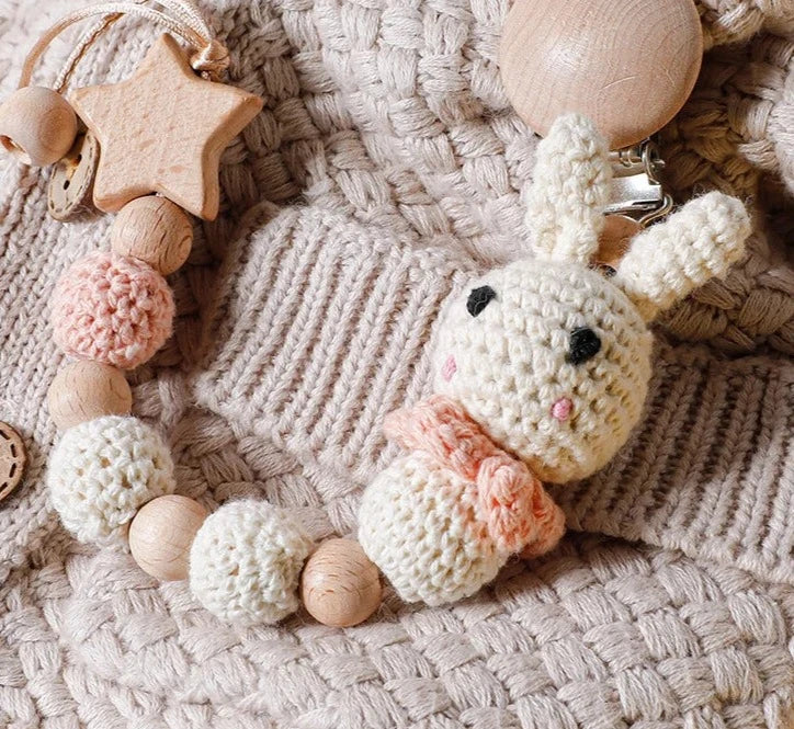 Attache Tétine Crochet Lapin