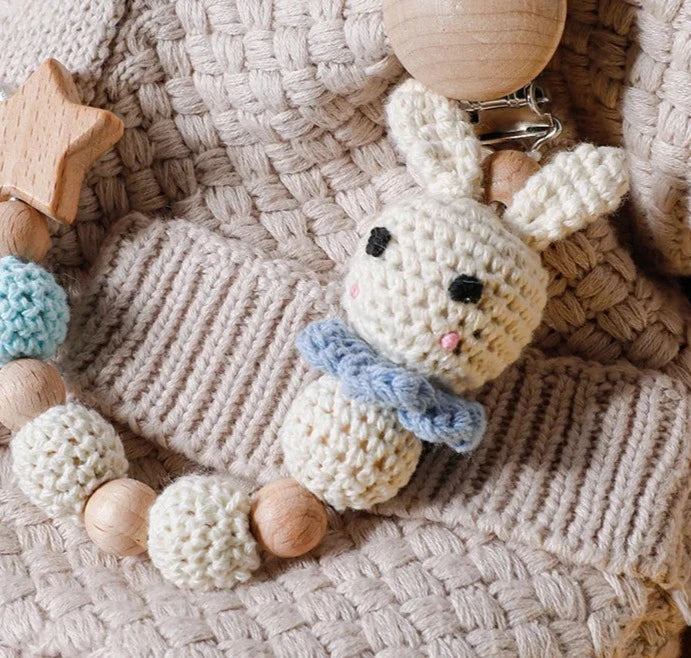 Attache Tétine Crochet Lapin