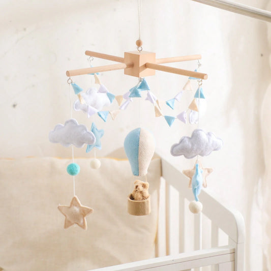 Mobile Bébé Montgolfière Bleu Ciel