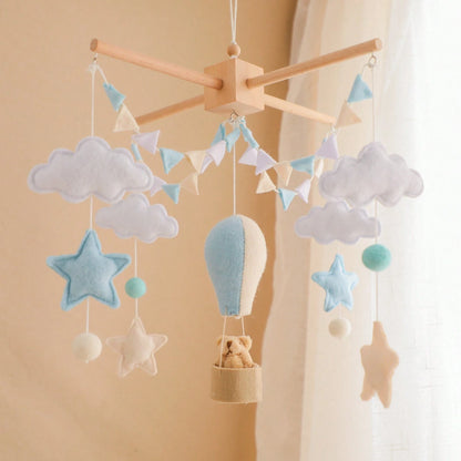 Mobile Bébé Montgolfière Bleu Ciel