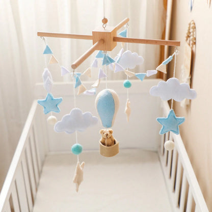 Mobile Bébé Montgolfière Bleu Ciel