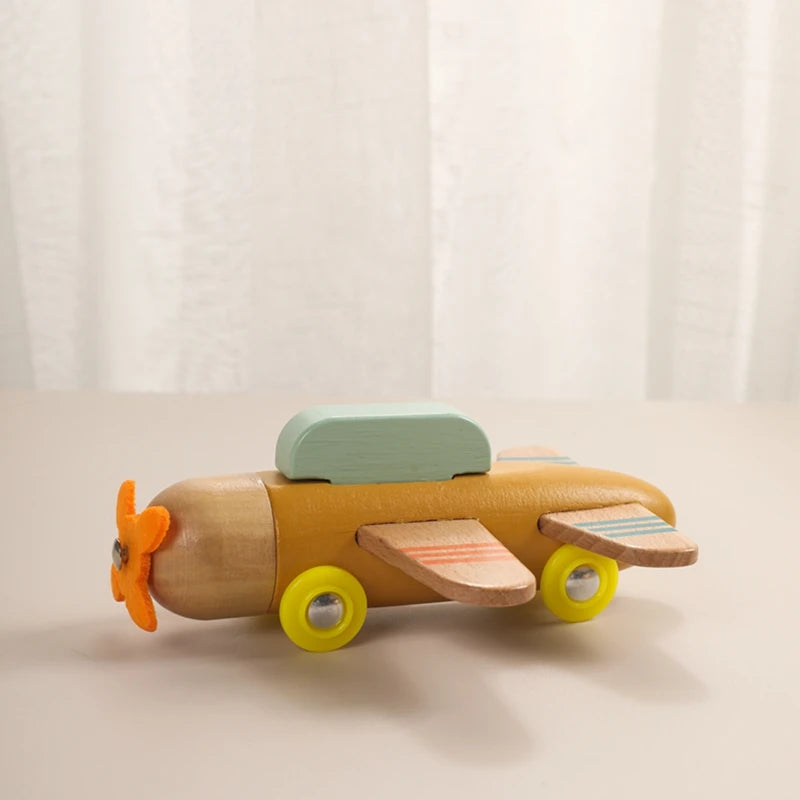 Wooden Airplane Toy Sky Blue 