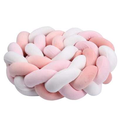Tresse de lit Bébé - Rose - Blanc / 1 mètre - Tresse de Lit