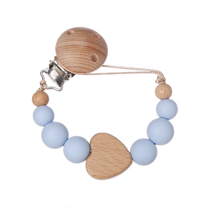 Attache Tétine Perles Petit Coeur