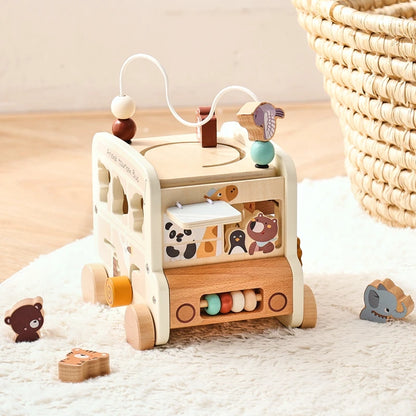 Jouet Montessori 1 an Petit Bus et Animaux