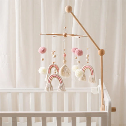 Mobile bébé Arc en Ciel Rose