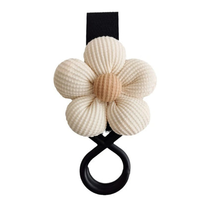 Accroche Sac Poussette Petite Fleur - Noir Blanc - Accroche sac poussette