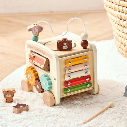 Jouet Montessori 1 an Petit Bus et Animaux