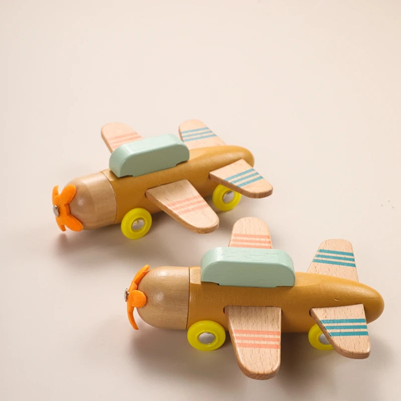 Wooden Airplane Toy Sky Blue 