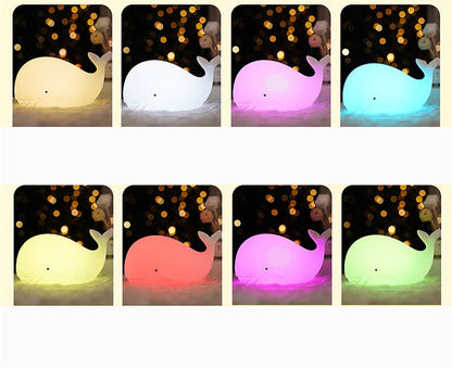Veilleuse Enfant Petite Baleine colorée, parfaite pour apaiser votre enfant au moment du coucher.