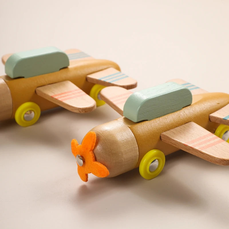 Wooden Airplane Toy Sky Blue 