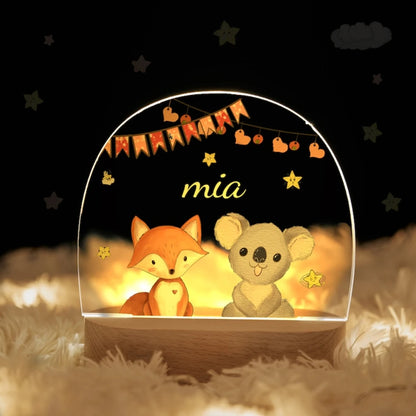 Veilleuse bébé Personnalisée Animaux de la Savane - Veilleuse bébé