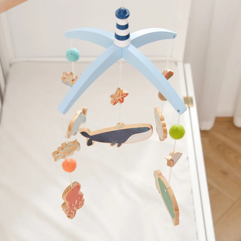 Ocean wooden baby mobile 