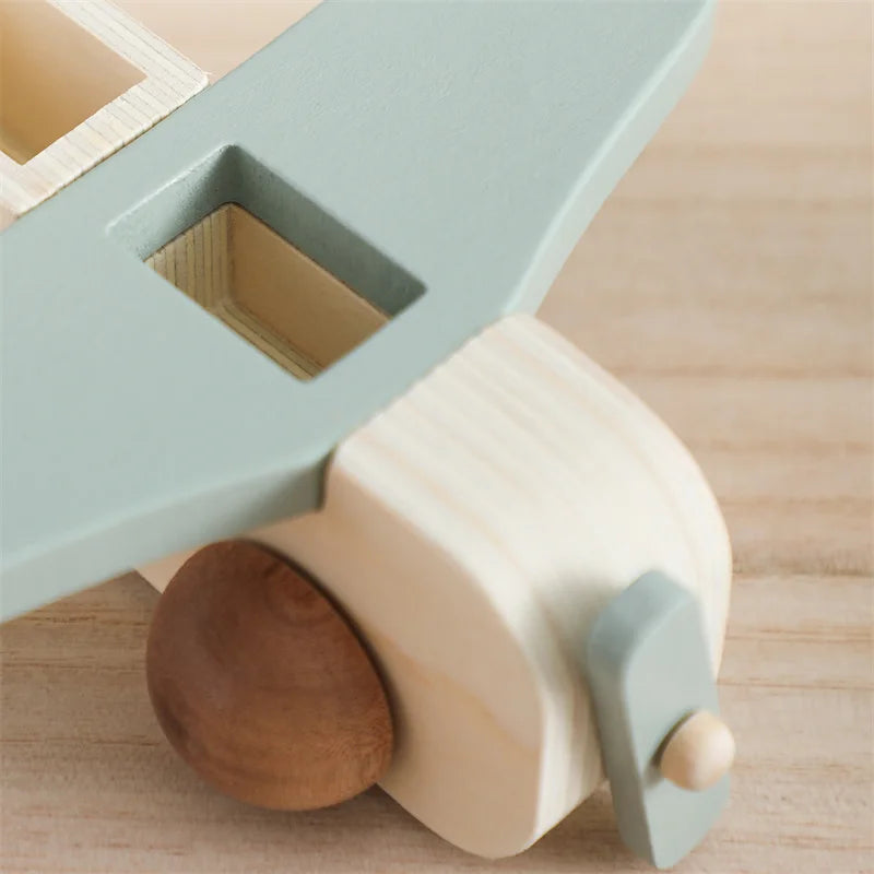 Wooden Airplane Toy Sky Blue 