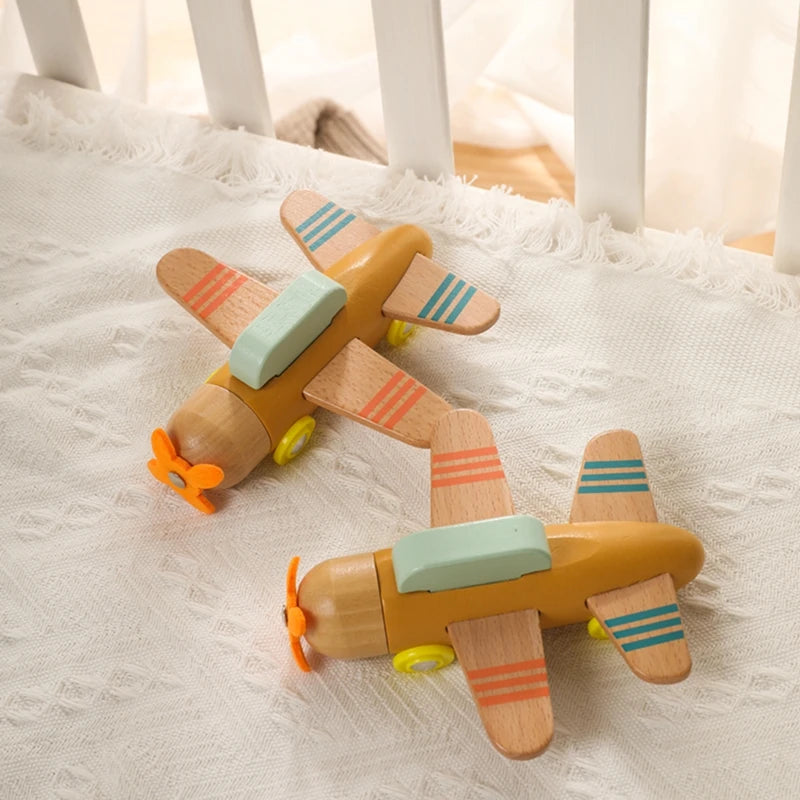 Wooden Airplane Toy Sky Blue 