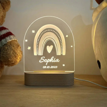 Veilleuse Bébé Personnalisée Arc En Ciel - Veilleuse bébé