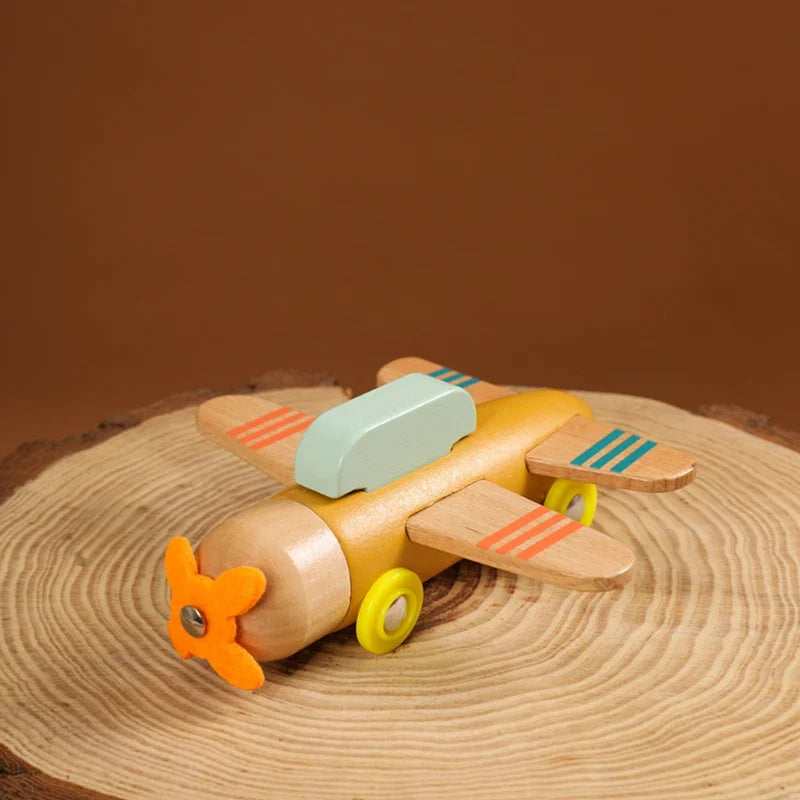 Orange Wooden Airplane