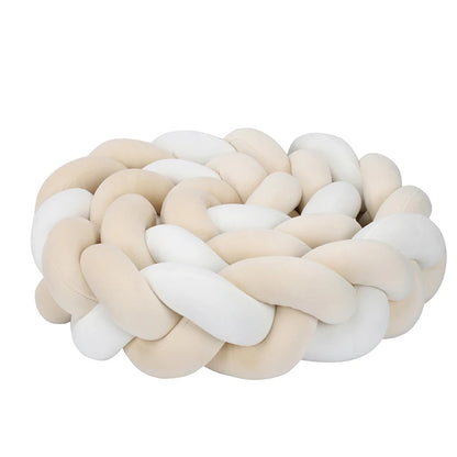 Tresse de lit Bébé - Beige Clair - Blanc / 1 mètre - Tresse de Lit