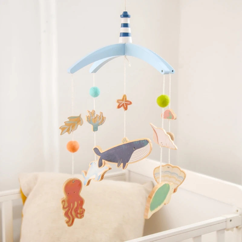 Ocean wooden baby mobile 