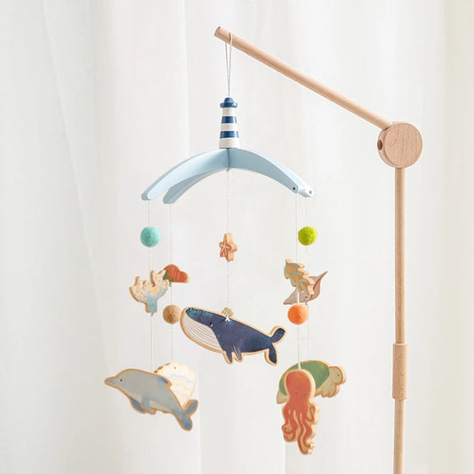 Ocean wooden baby mobile 