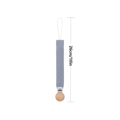 Attache Tétine en Bois et Tissu - Attache tétine