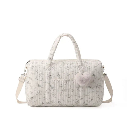 Sac à langer beige à Petites Fleurs