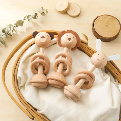 Hochet en Bois - Jouet En bois bébé