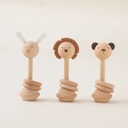 Hochet en Bois - Jouet En bois bébé