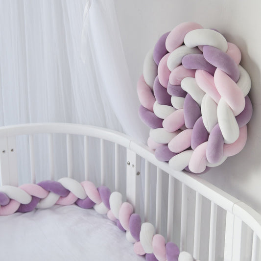 Tresse de Lit Pour Fille Mauve et Rose Blanche