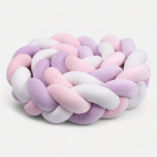 Tresse de Lit Pour Fille Mauve et Rose Blanche