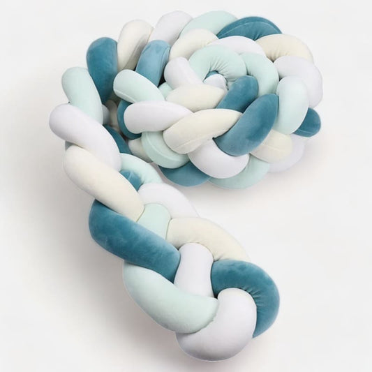 Tresse de Lit Garçon Blanche et Bleue 4m